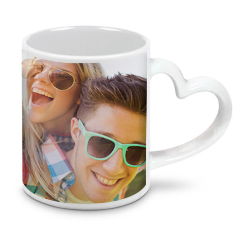 Tazza Love Con Manico A Forma Di Cuore – Ceramica 300 Ml, Regalo Per Innamorati