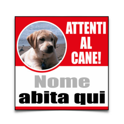 cartello cane personalizzato